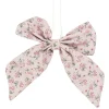 Online Single Loop Floral Christmas Bow Decoration - 5.5" - Pink Ribbons & Bows