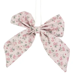 Online Single Loop Floral Christmas Bow Decoration - 5.5" - Pink Ribbons & Bows