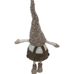 Sitting Gnome with Knit Hat and Socks Christmas Figure - 23.5