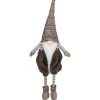 Online Sitting Gnome with Striped Dangling Legs Christmas Figure - 18.5" - Brown Gnomes