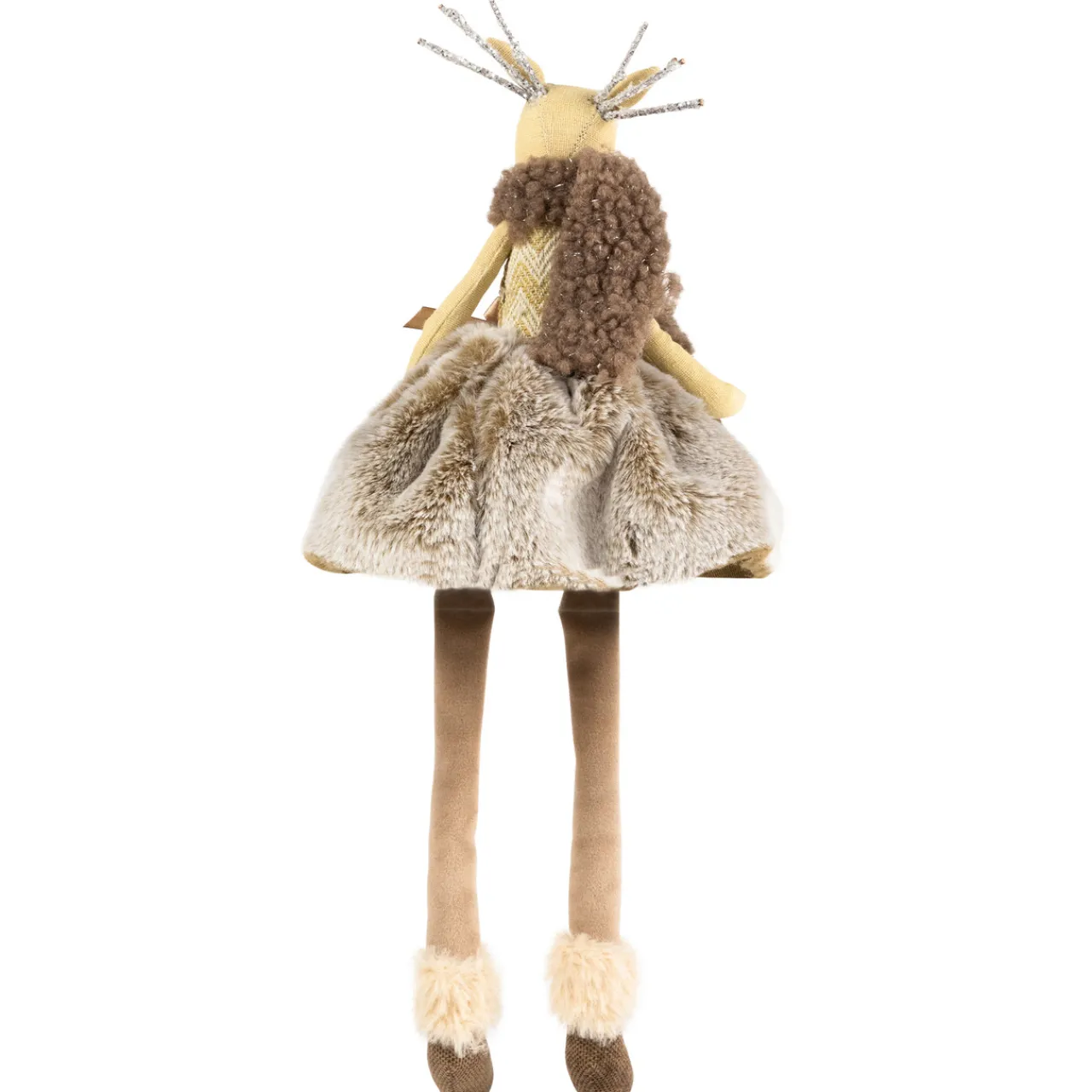 Discount Sitting Reindeer Girl with Dangling Legs Christmas Figure - 18" Animals
