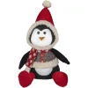 Discount Sitting Winter Penguin Christmas Figure - 15" Red, White, and Black Animals
