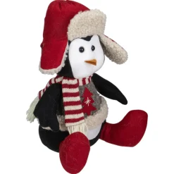 Sale Sitting Winter Penguin with Trapper Hat Christmas Decoration - 12