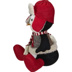 Sale Sitting Winter Penguin with Trapper Hat Christmas Decoration - 12