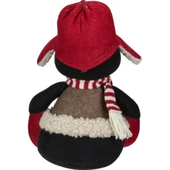 Sale Sitting Winter Penguin with Trapper Hat Christmas Decoration - 12