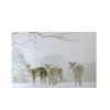 Best Small Fiber Optic Lighted Winter Woods with Deer Canvas Wall Art 12" x 11.75" Door