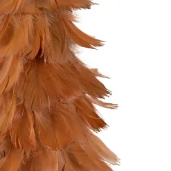 Small Layered Feather Cone Tree Glittered Christmas Decoration - 16