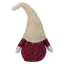 New Smiling Chubby Plush Gnome with Textured Hat Christmas Figure - 15