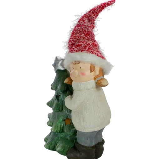Best Smiling Girl Hugging a Star Tree Christmas Figure - 30" Trees