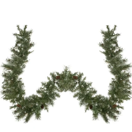 Outlet Snow Mountain Pine Artificial Christmas Garland - 9' x 10" - Unlit Unlit