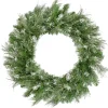 New Snow Mountain Pine Artificial Christmas Wreath - 24" - Unlit Unlit
