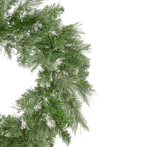 New Snow Mountain Pine Artificial Christmas Wreath - 24" - Unlit Unlit