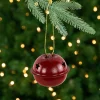 Clearance Snowflakes and Stars Christmas Jingle Bell Ornaments - 1.5" - Burgundy - 12ct Finials|Pendants