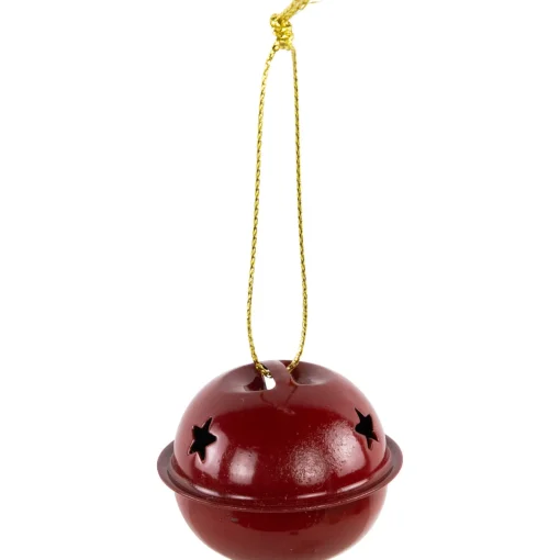 Clearance Snowflakes and Stars Christmas Jingle Bell Ornaments - 1.5" - Burgundy - 12ct Finials|Pendants