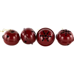 Clearance Snowflakes and Stars Christmas Jingle Bell Ornaments - 1.5