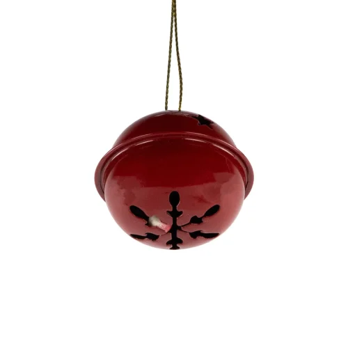Clearance Snowflakes and Stars Christmas Jingle Bell Ornaments - 1.5" - Burgundy - 12ct Finials|Pendants