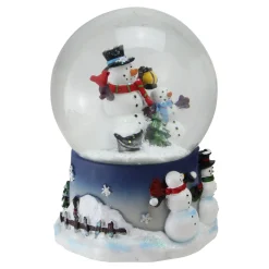 Snowman Family Musical Christmas Snow Globe - 7" Snow Globes