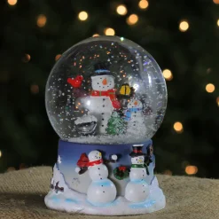 Snowman Family Musical Christmas Snow Globe - 7
