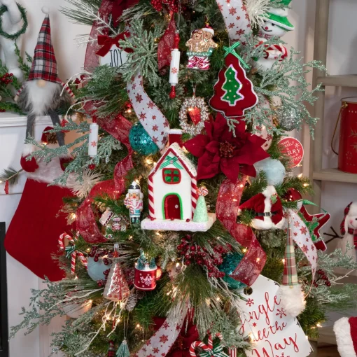 Discount Snowman with Candy Cane Christmas Figure - 10" Snowmen