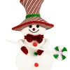 Sale Snowman with Sequin Lollipop and Striped Hat Christmas Decoration - 15" Snowmen
