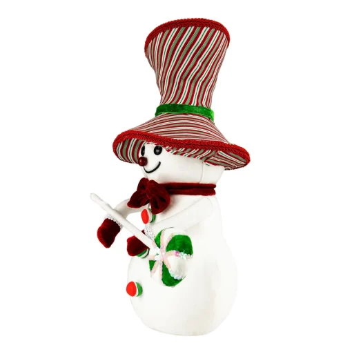 Sale Snowman with Sequin Lollipop and Striped Hat Christmas Decoration - 15" Snowmen