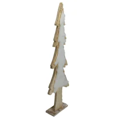 Best Snowy Wooden Tree Christmas Decoration - 14.5