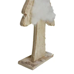 Best Snowy Wooden Tree Christmas Decoration - 14.5