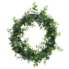 Hot Sparkling Silver and Green Grass Decorative Artificial Christmas Wreath - 8.75-Inch, Unlit Unlit
