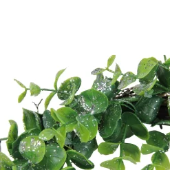Hot Sparkling Silver and Green Grass Decorative Artificial Christmas Wreath - 8.75-Inch, Unlit Unlit