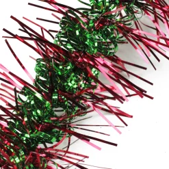 Sale Spiral Center Commercial Christmas Tinsel Garland - 50' x 3" - Red and Green - Unlit Commercial