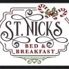 Hot St Nick's Bed and Breakfast 15.5" x 19.5" Framed Christmas Wall Decor Art Print Sign Poster in a Black Wooden Frame with UV Acrylic and Hangers Wall