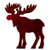 Discount Stained Standing Moose Christmas Decoration - 25.5" - Red and Black Animals