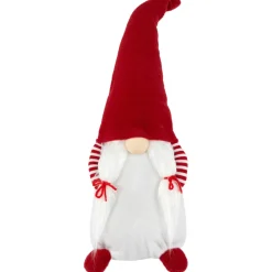 Discount Standing Girl Gnome with Hands in Pocket Christmas Figure - 20.5" - Red and White Gnomes