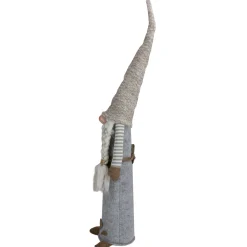 Best Standing Girl Gnome with Plaid Toy Sack Christmas Figure - 27