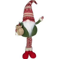 Hot Standing Gnome Christmas Decoration with Gift Bag - 27" Gnomes