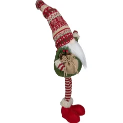Hot Standing Gnome Christmas Decoration with Gift Bag - 27