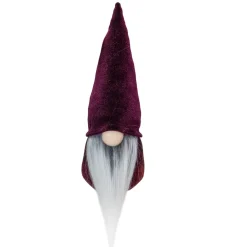 Hot Standing Gnome Christmas Figure - 9" - Plum Purple Gnomes