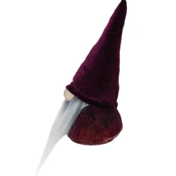 Hot Standing Gnome Christmas Figure - 9" - Plum Purple Gnomes