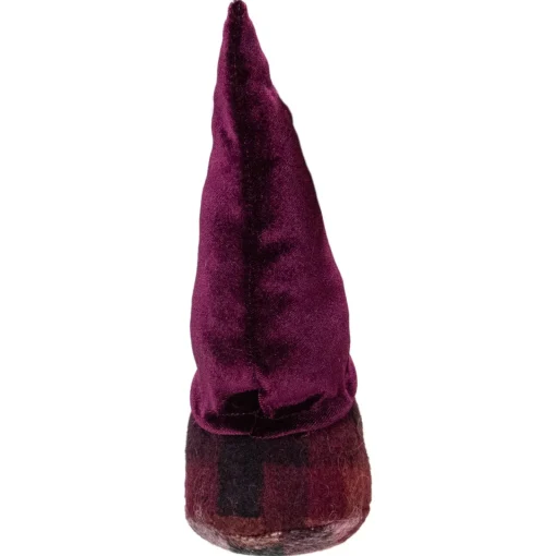 Hot Standing Gnome Christmas Figure - 9" - Plum Purple Gnomes