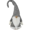Standing Knitted Gnome Christmas Figure - 14" - Gray and White Gnomes