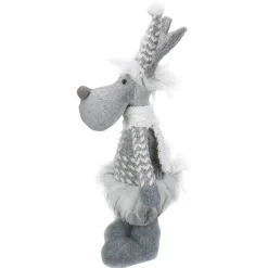 Outlet Standing Moose with Faux Fur Christmas Figure - 12