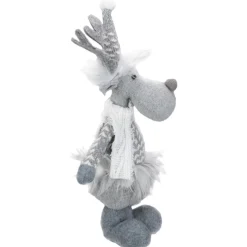 Outlet Standing Moose with Faux Fur Christmas Figure - 12