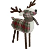 New Standing Plaid Reindeer Christmas Decoration - 13.5" - Red, Green and Brown Animals