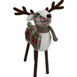 New Standing Plaid Reindeer Christmas Decoration - 13.5