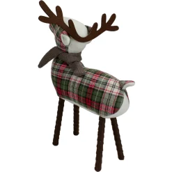 New Standing Plaid Reindeer Christmas Decoration - 13.5