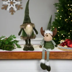 Standing Plush Gnome with Faux Fur Christmas Figure - 19