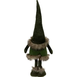 Standing Plush Gnome with Faux Fur Christmas Figure - 19