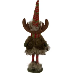 Clearance Standing Plush Moose with Striped Legs Christmas Figure - 18