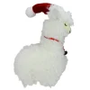 New Standing Plush Sleeping Llama with Jingle Bell Necklace Christmas Figure - 13" Animals