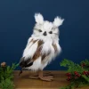 Online Standing Plush Winter Owl Christmas Figurine - 11.5" Animals